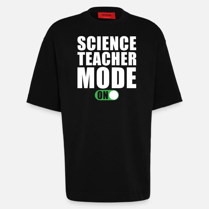 Mode Professeur de sciences An - T-shirt bio épais oversize fabriqué en UE - SOLID BLACK