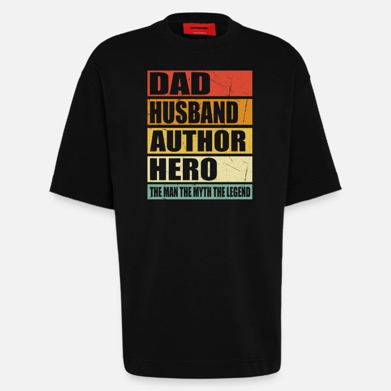 Vater Ehemann Autor Held - Heavyweight T-Shirt - made by SPREAD  - SOLID BLACK