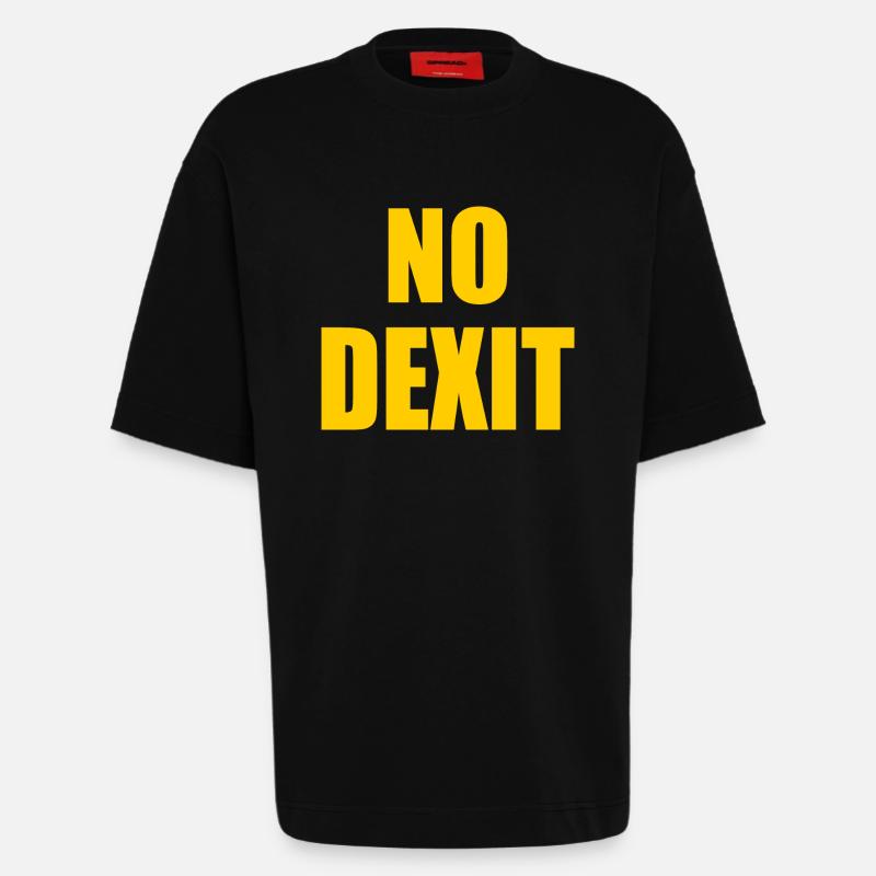 No dexit - Heavyweight T-Shirt - made by SPREAD  - SOLID BLACK