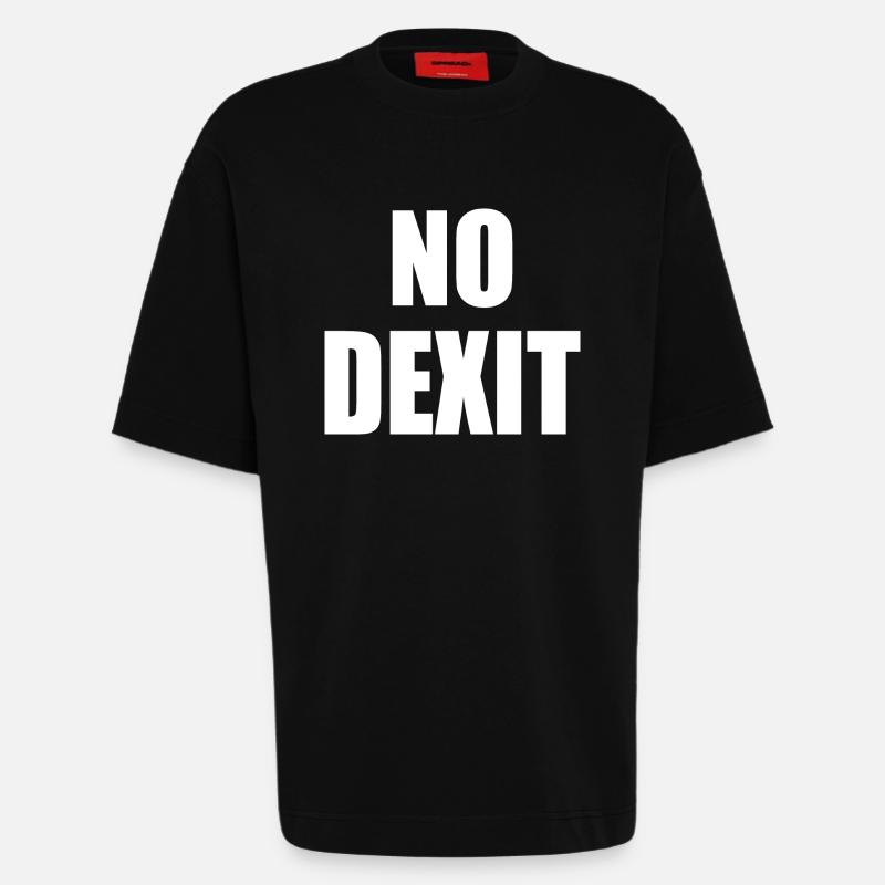 No dexit - Heavyweight T-Shirt - made by SPREAD  - SOLID BLACK