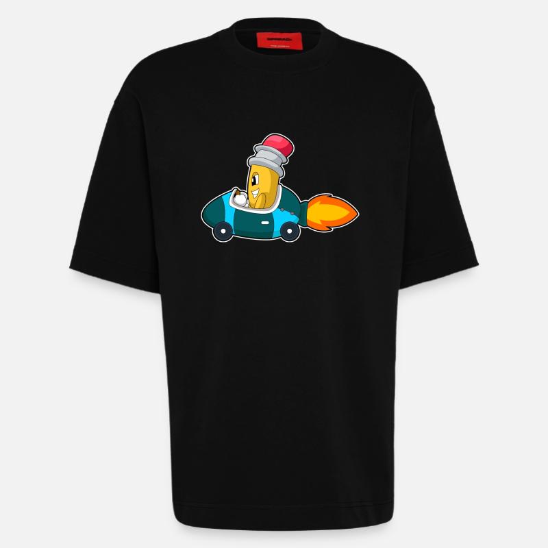 Bleistift Auto - Heavyweight T-Shirt - made by SPREAD - SOLID BLACK