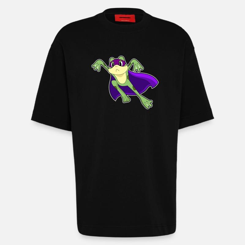 Frosch Held - Heavyweight T-Shirt - made by SPREAD  - SOLID BLACK