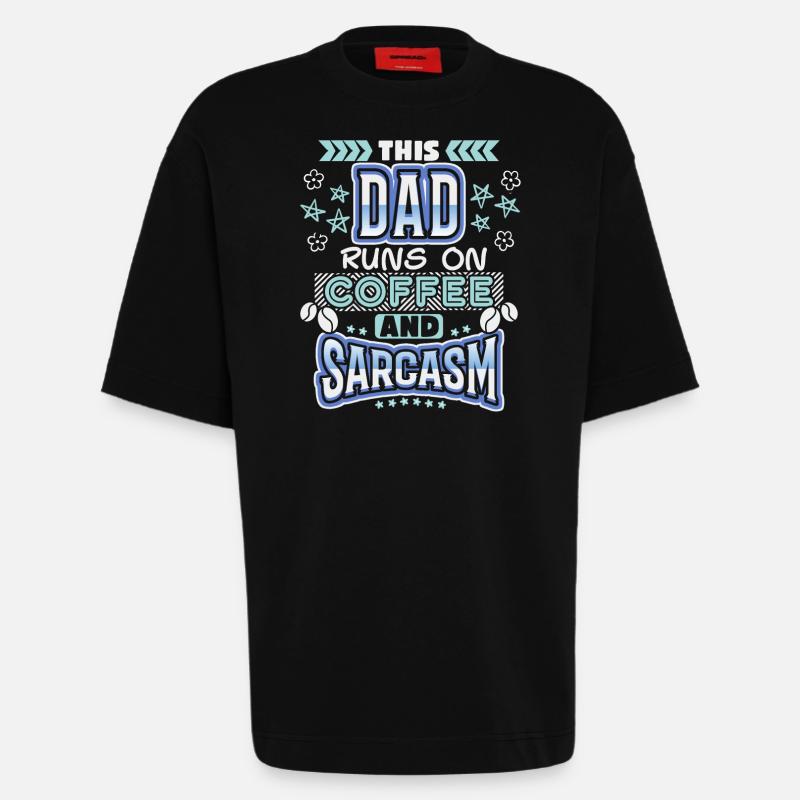 Daddy, daddy-daddy coffee, sarcasm saying - Heavyweight T-Shirt - made by SPREAD - SOLID BLACK