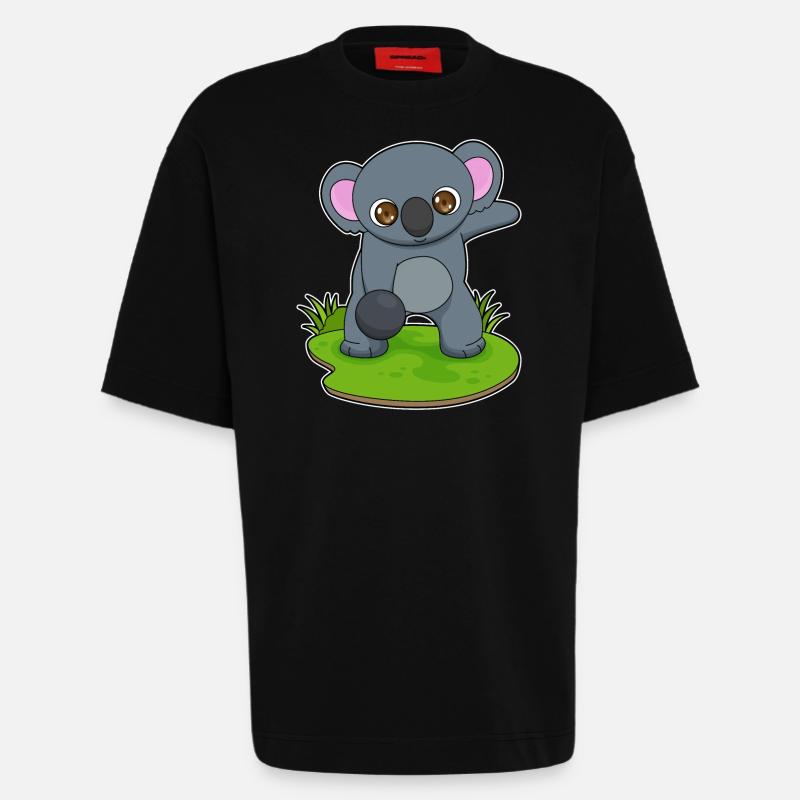 Koala Bowling Bowlingkugel - Heavyweight T-Shirt - made by SPREAD  - SOLID BLACK