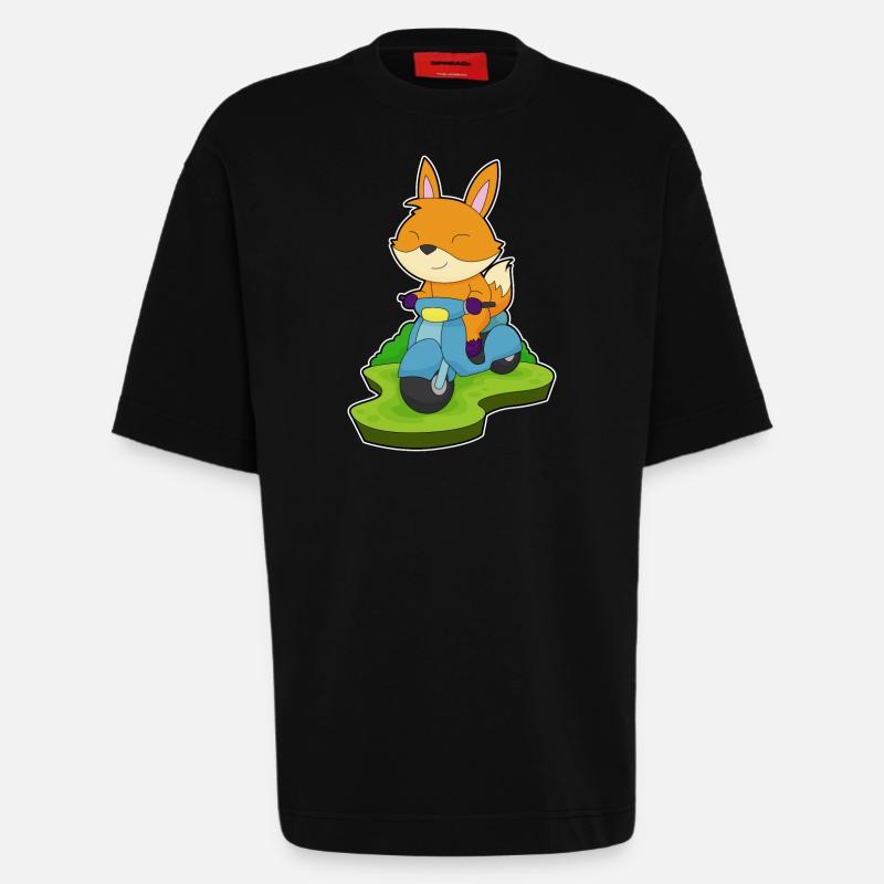 Fuchs Motorrad - Heavyweight T-Shirt - made by SPREAD  - SOLID BLACK