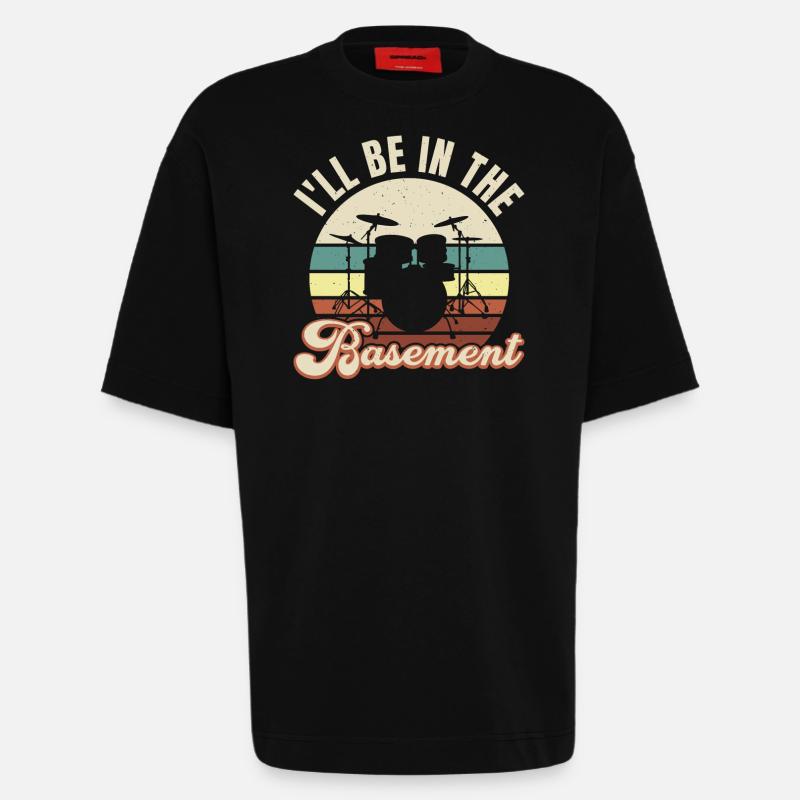ICH WERDE IM KELLER SEIN - Heavyweight T-Shirt - made by SPREAD  - SOLID BLACK