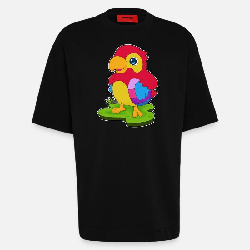 parrot Easter Easter egg - Heavyweight T-Shirt - made by SPREAD - SOLID BLACK