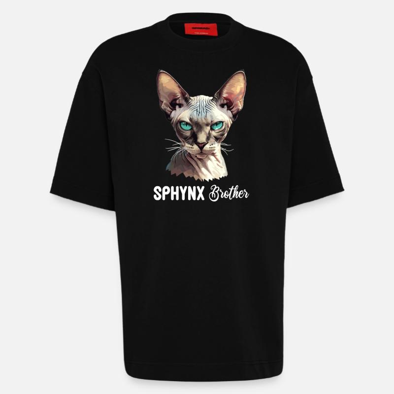 Sphynx Kitten Sphynx Cat - Heavyweight T-Shirt - made by SPREAD - SOLID BLACK