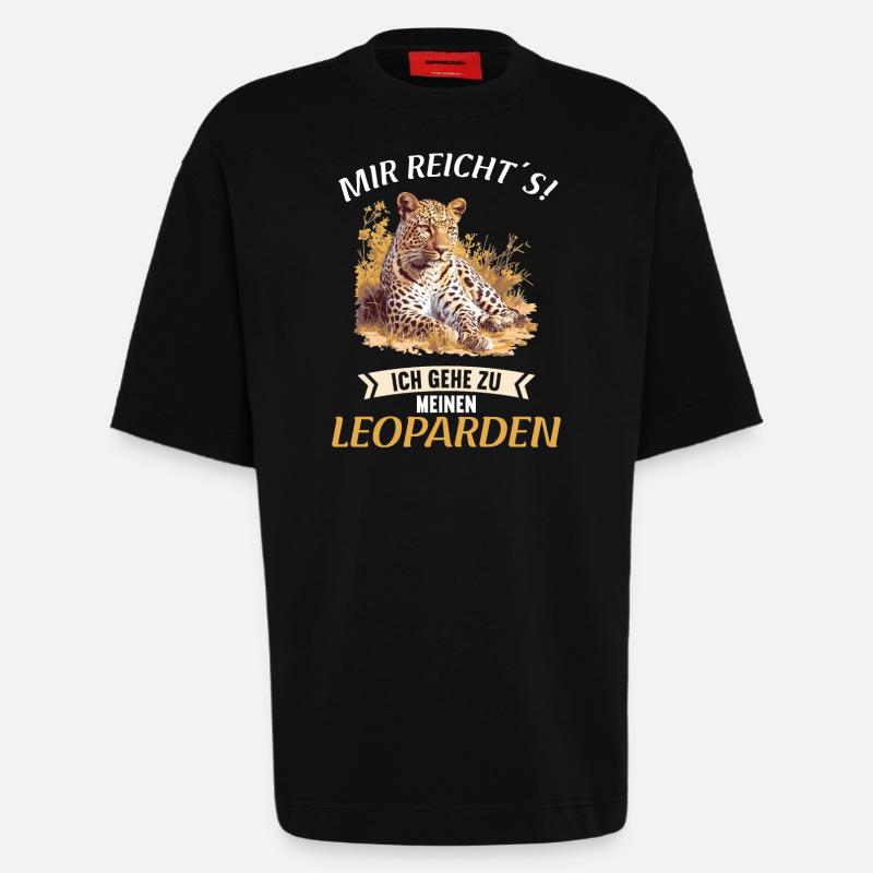 Léopard léopard - T-shirt bio épais oversize fabriqué en UE - SOLID BLACK