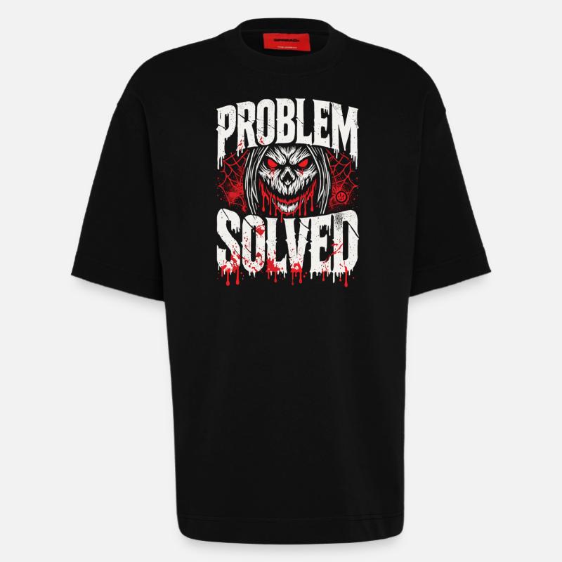 Bloody Solution - Problem Solved - Heavyweight T-Shirt - made by SPREAD - SOLID BLACK