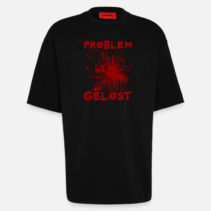 Problem solved - Funny Halloween saying - Heavyweight T-Shirt - made by SPREAD - SOLID BLACK