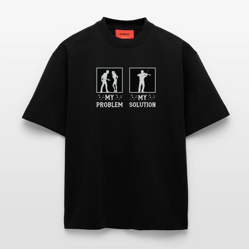 Fiddle Player My Problem My Solution Pictogram Dad Heavyweight T-Shirt - made by SPREAD 