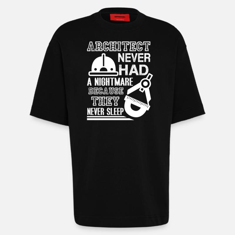 Architect Never Had Nightmare - Heavyweight T-Shirt - made by SPREAD  - SOLID BLACK
