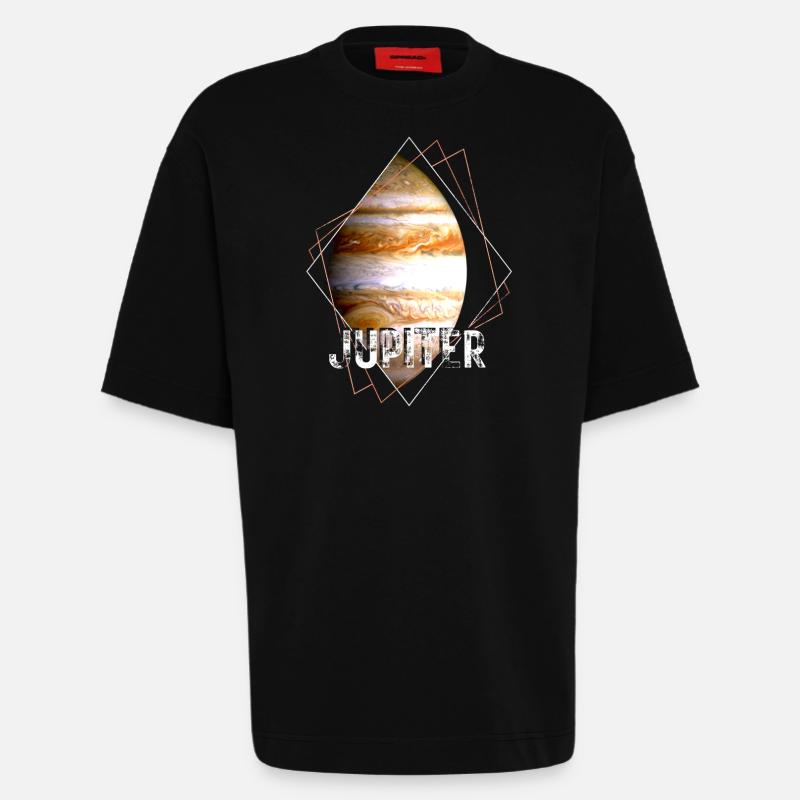 Jupiter Planet Solar System - Heavyweight T-Shirt - made by SPREAD  - SOLID BLACK