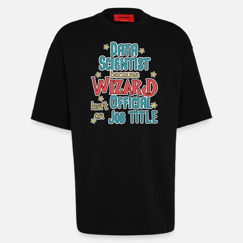 Data Scientist Wizard Data Science - Heavyweight T-Shirt - made by SPREAD  - SOLID BLACK