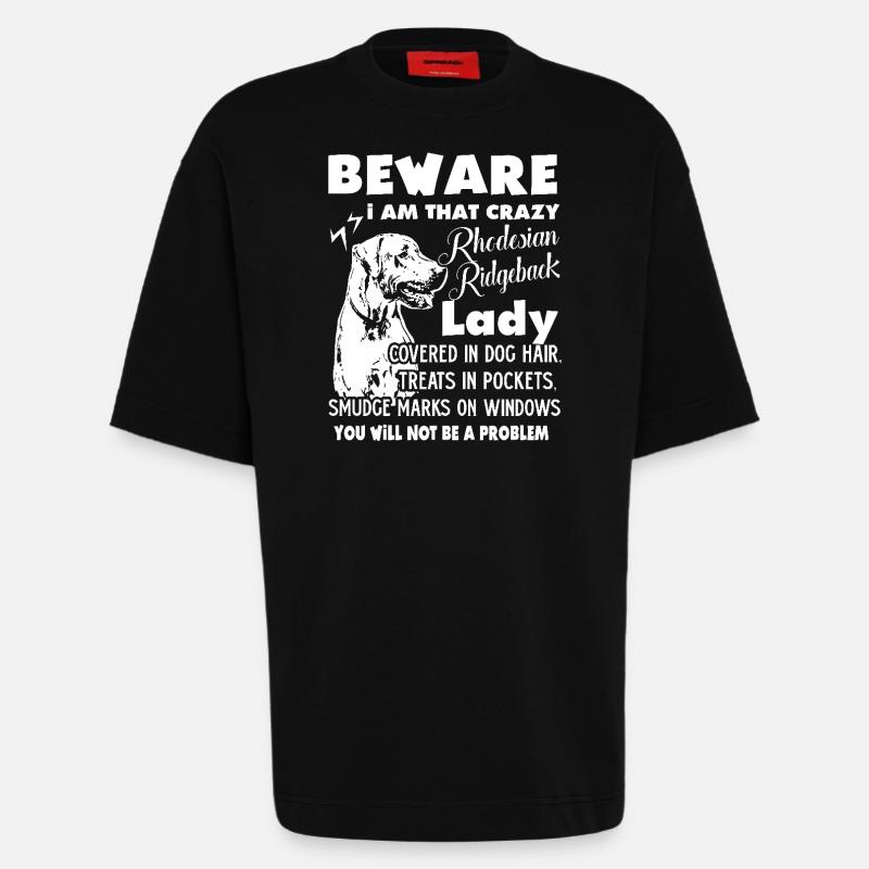 Rhodesian Ridgeback Lady - Heavyweight T-Shirt - made by SPREAD - SOLID BLACK