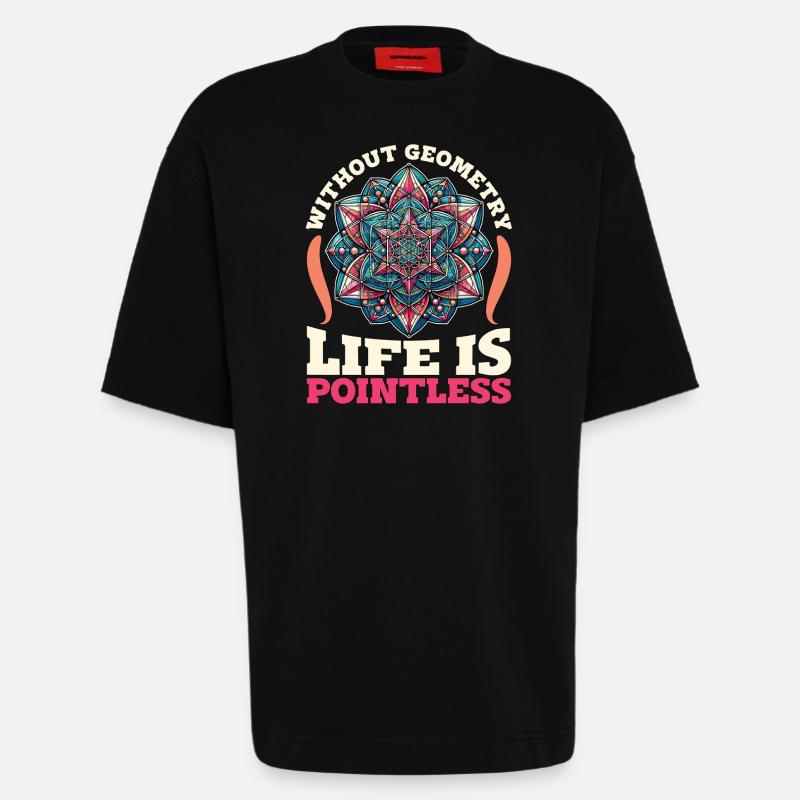 Mathematician Without Geometry Life Statistician - Heavyweight T-Shirt - made by SPREAD  - SOLID BLACK