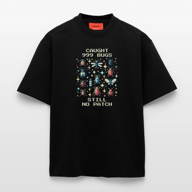 Bug Humor Retro Pixel Art Gaming Nerd Insects Heavyweight T-Shirt - made by SPREAD 