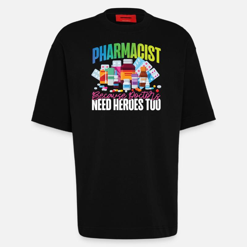 Pharmacy Tech Technician - Heavyweight T-Shirt - made by SPREAD  - SOLID BLACK
