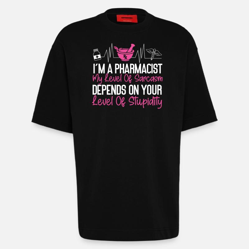 Pharmacy Tech Technician - Heavyweight T-Shirt - made by SPREAD  - SOLID BLACK