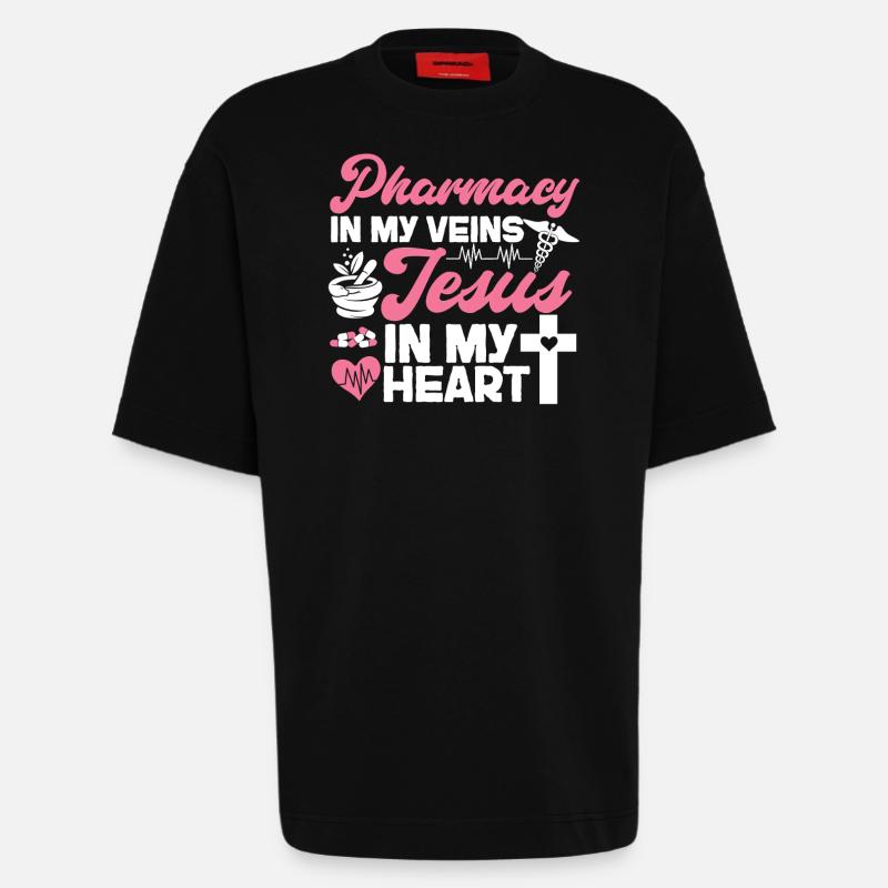 Pharmacy Tech Technician - Heavyweight T-Shirt - made by SPREAD - SOLID BLACK