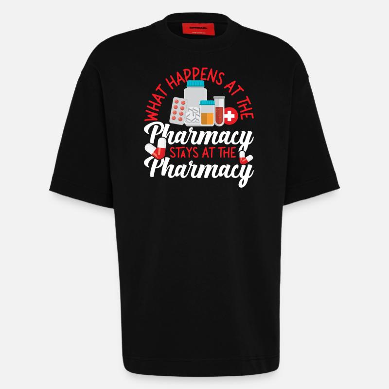 Pharmacy Tech Technician - Heavyweight T-Shirt - made by SPREAD  - SOLID BLACK
