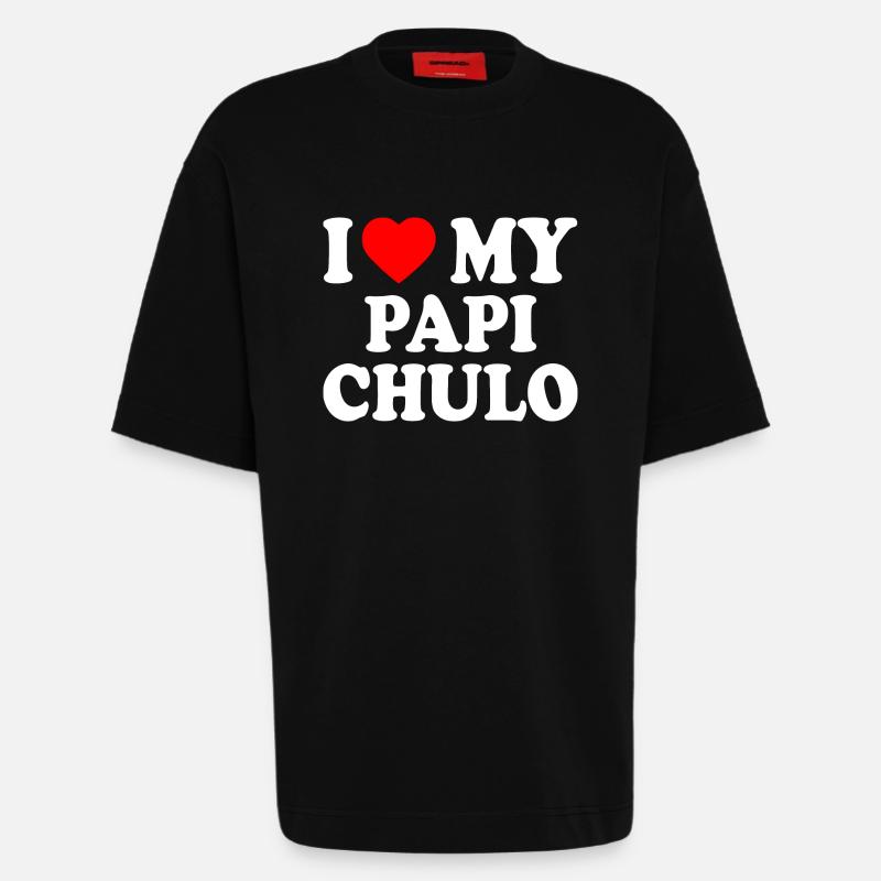 I love my papi chulo - Heavyweight T-Shirt - made by SPREAD  - SOLID BLACK