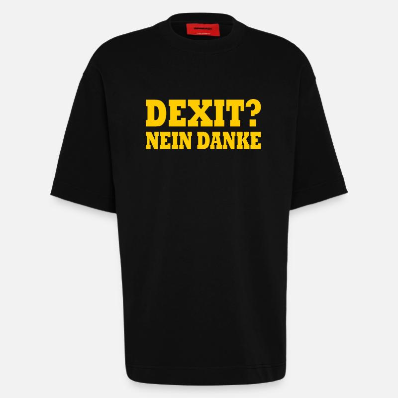 Dexit non merci - T-shirt bio épais oversize fabriqué en UE - SOLID BLACK