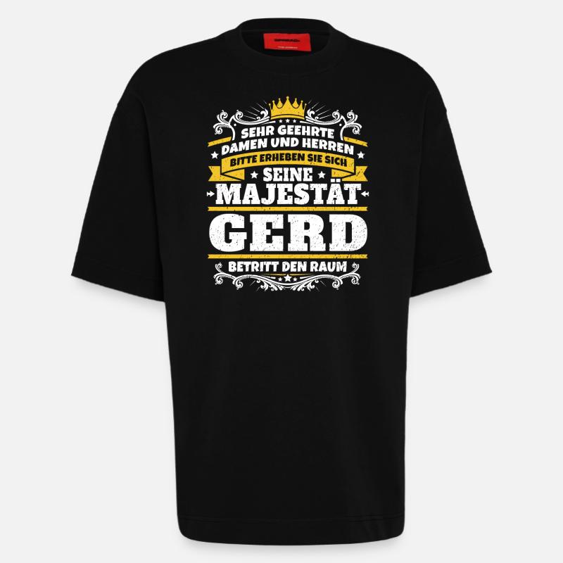 Sa Majesté Gerd - T-shirt bio épais oversize fabriqué en UE - SOLID BLACK