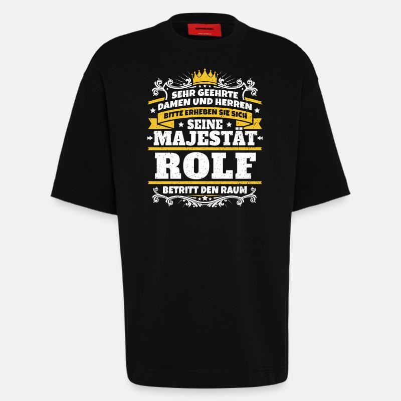 Sa Majesté Rolf - T-shirt bio épais oversize fabriqué en UE - SOLID BLACK