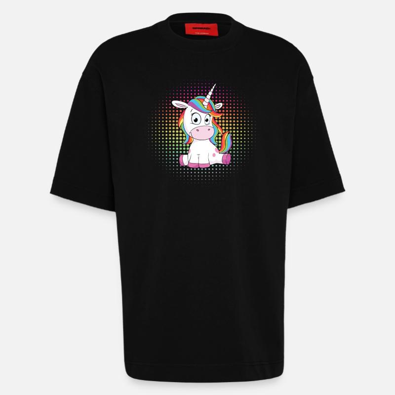 Süßes Einhorn - Heavyweight T-Shirt - made by SPREAD  - SOLID BLACK