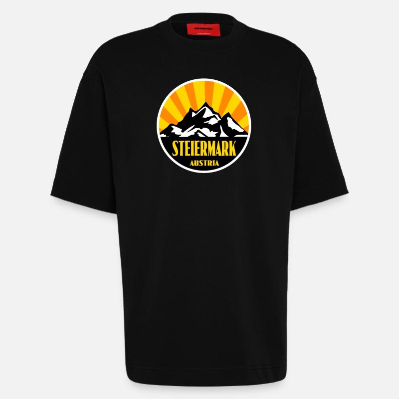 Steiermark - Heavyweight T-Shirt - made by SPREAD - SOLID BLACK