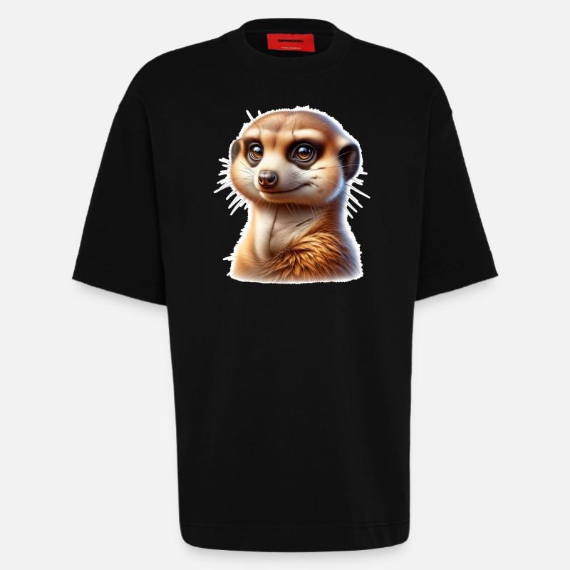 Erdmännchen - Heavyweight T-Shirt - made by SPREAD  - SOLID BLACK
