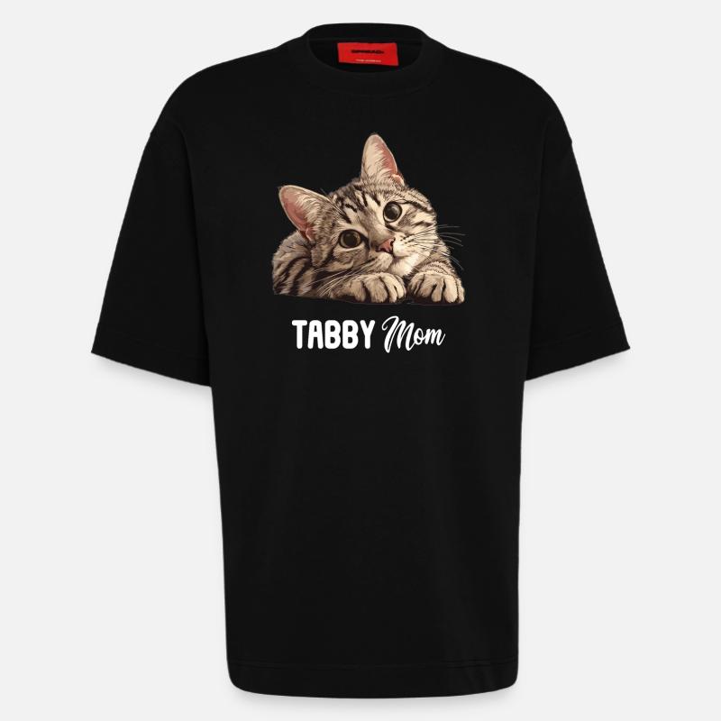 Tabby Kätzchen Tabby Katze - Heavyweight T-Shirt - made by SPREAD  - SOLID BLACK