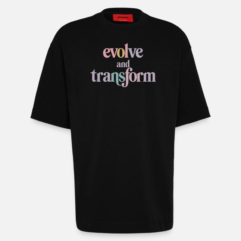 Evolve And Transform Inspirational - Heavyweight T-Shirt - made by SPREAD - SOLID BLACK