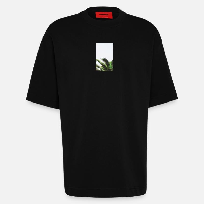 palm trees - Heavyweight T-Shirt - made by SPREAD - SOLID BLACK