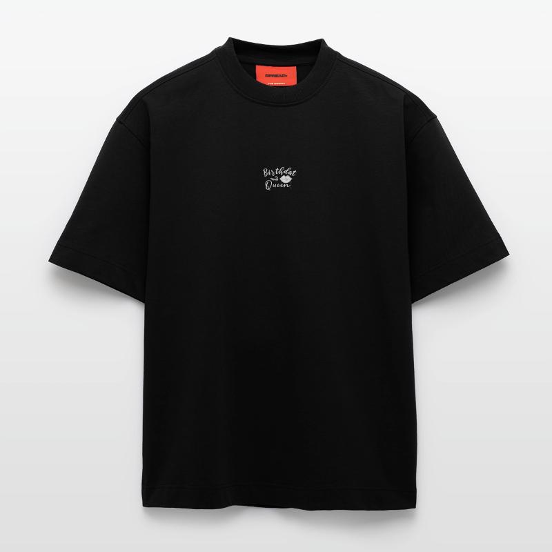 Birthday Queen Lips Script Heavyweight T-Shirt - made by SPREAD 