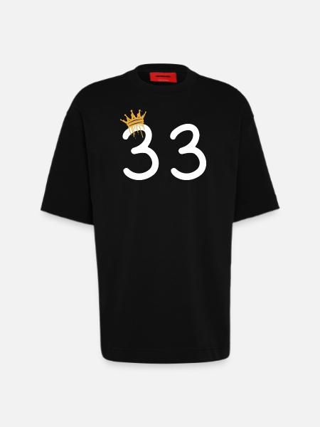 33 - T-shirt bio épais oversize fabriqué en UE - SOLID BLACK