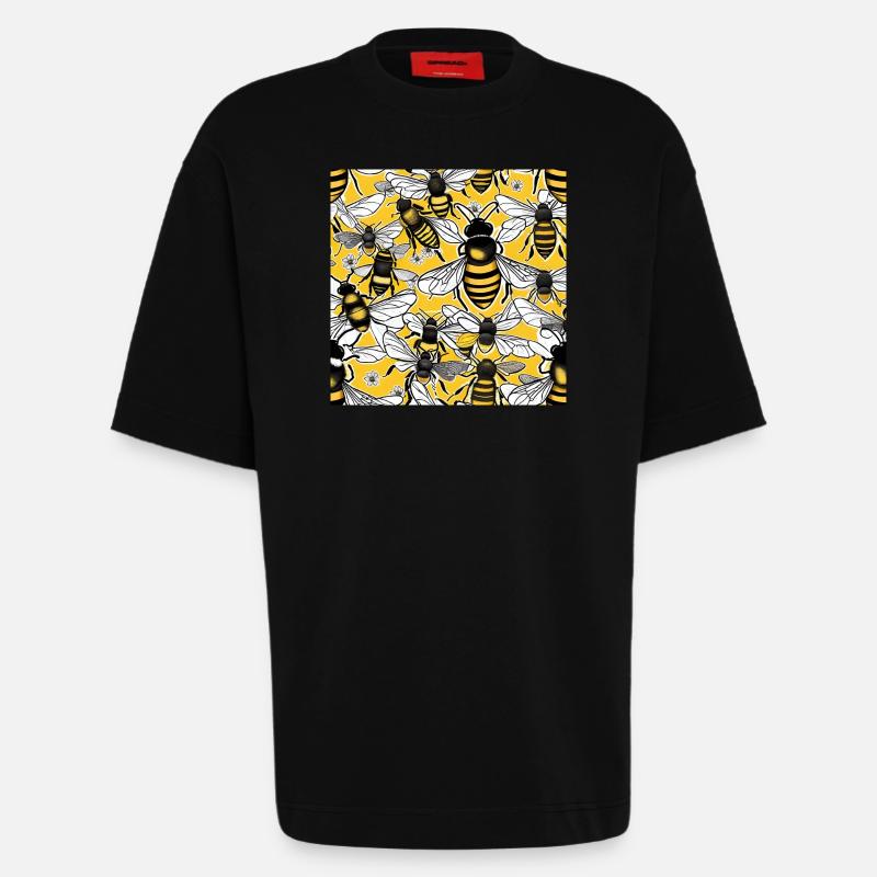 À l’intérieur de la ruche - T-shirt bio épais oversize fabriqué en UE - SOLID BLACK