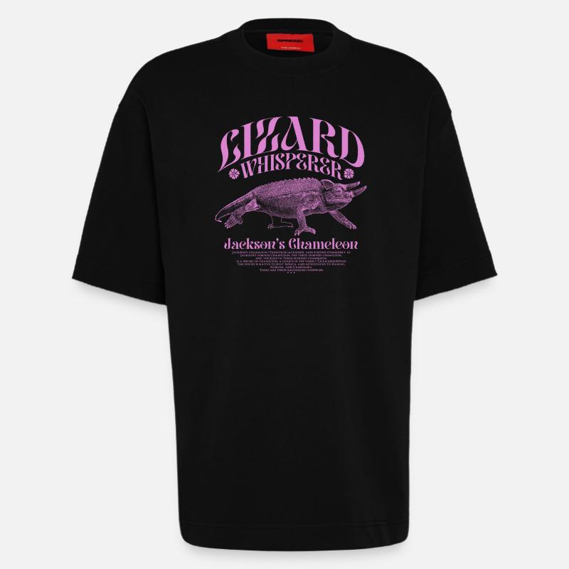 Jackson's Chamäleon Echsenflüsterer - Heavyweight T-Shirt - made by SPREAD  - SOLID BLACK