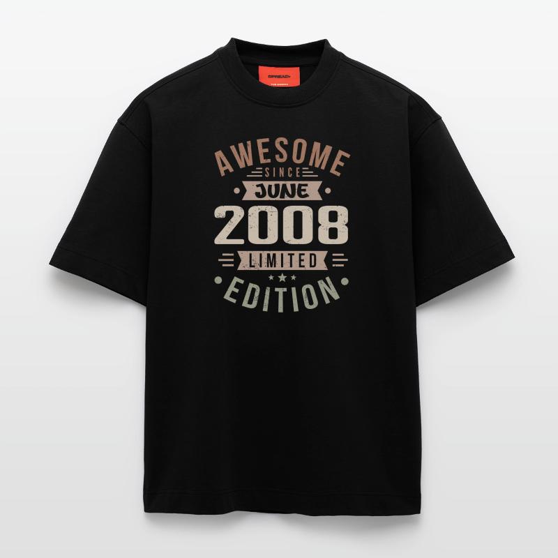 Juni 2008 Geburtstag Juni 2008 Geschenk Juni 2008 Heavyweight T-Shirt - made by SPREAD 