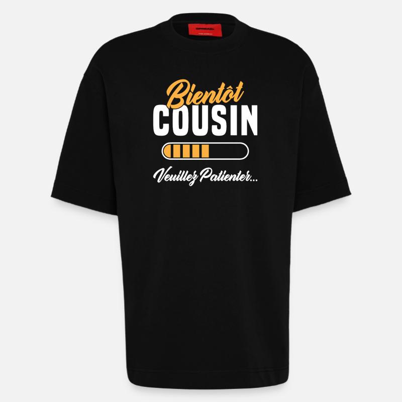 Bald, Cousine, bitte warten - Heavyweight T-Shirt - made by SPREAD  - SOLID BLACK