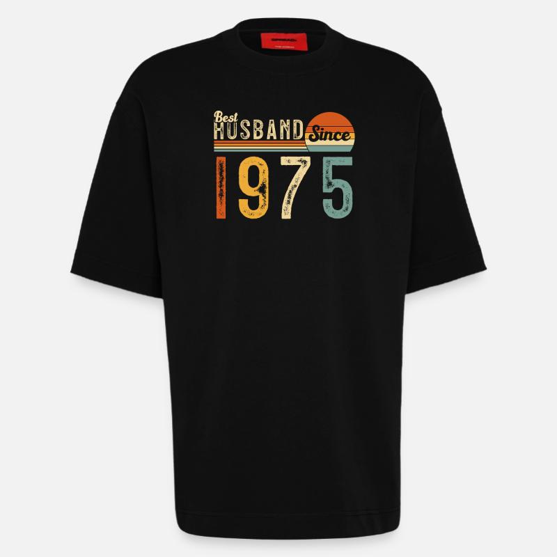Bester Ehemann seit 1975 - Heavyweight T-Shirt - made by SPREAD  - SOLID BLACK