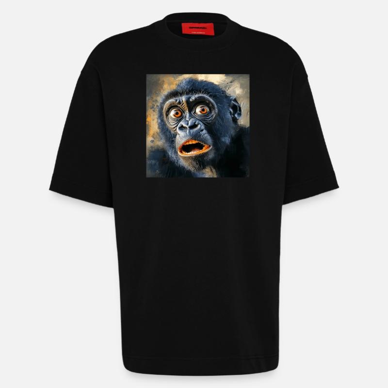 Gorilla - Heavyweight T-Shirt - made by SPREAD - SOLID BLACK