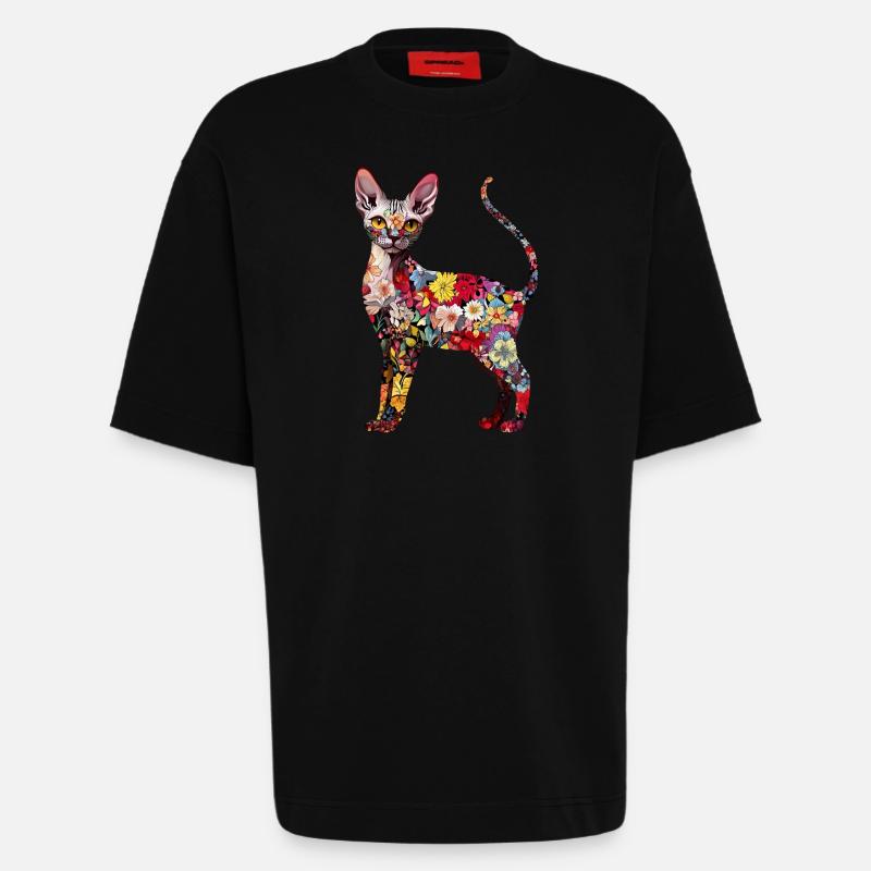 Cornish Rex - Heavyweight T-Shirt - made by SPREAD  - SOLID BLACK