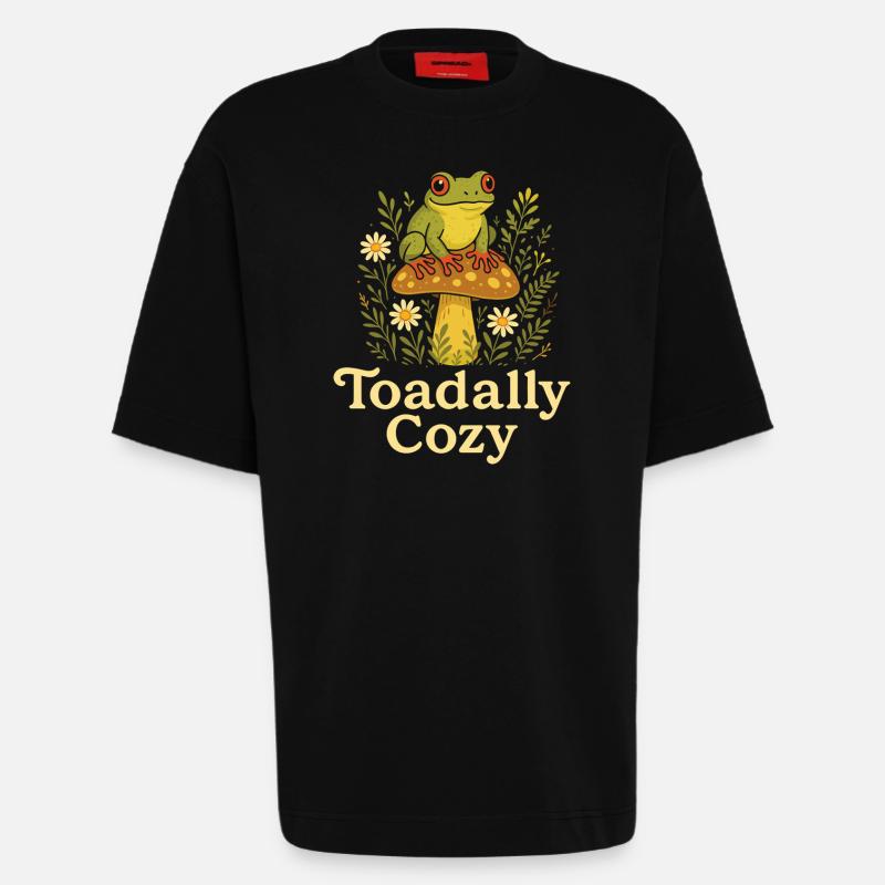 Tree Frog Humor Tree Frog - Heavyweight T-Shirt - made by SPREAD - SOLID BLACK