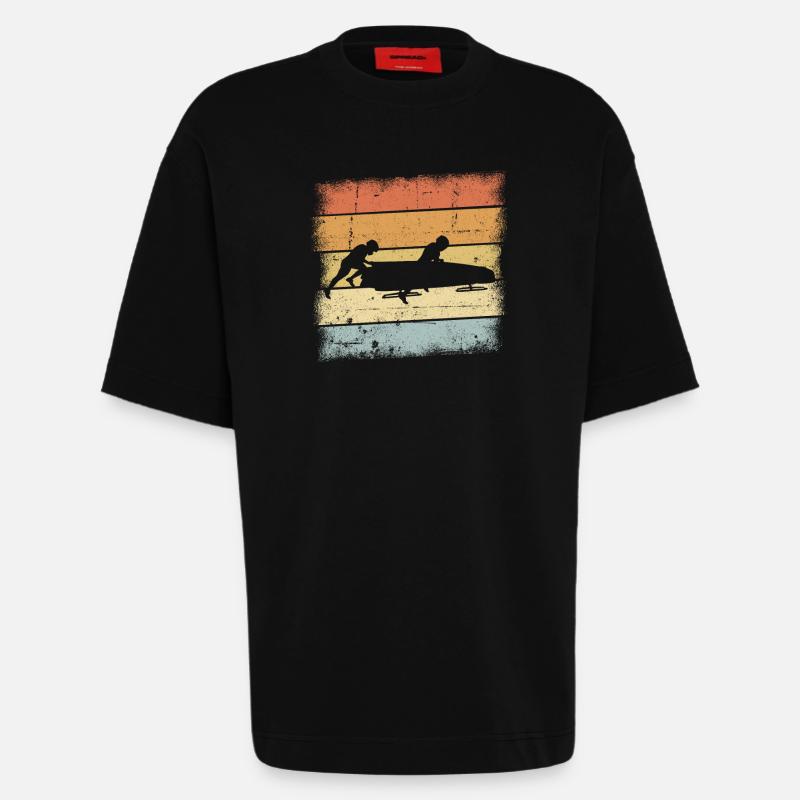 Bob Schlitten Sunset - Heavyweight T-Shirt - made by SPREAD  - SOLID BLACK
