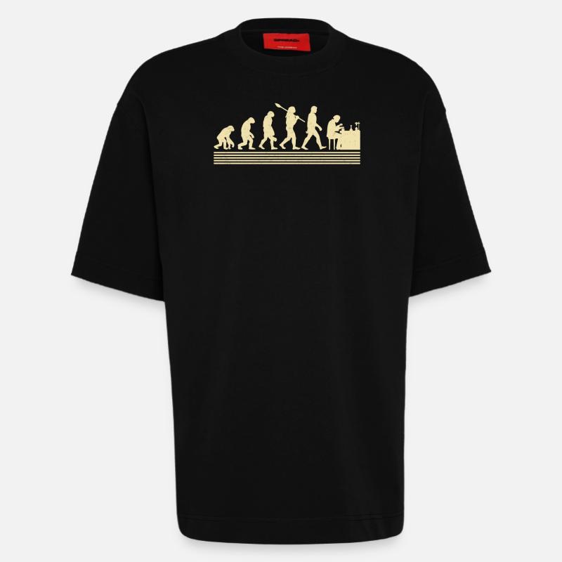 Chemiker-evolution - Heavyweight T-Shirt - made by SPREAD  - SOLID BLACK