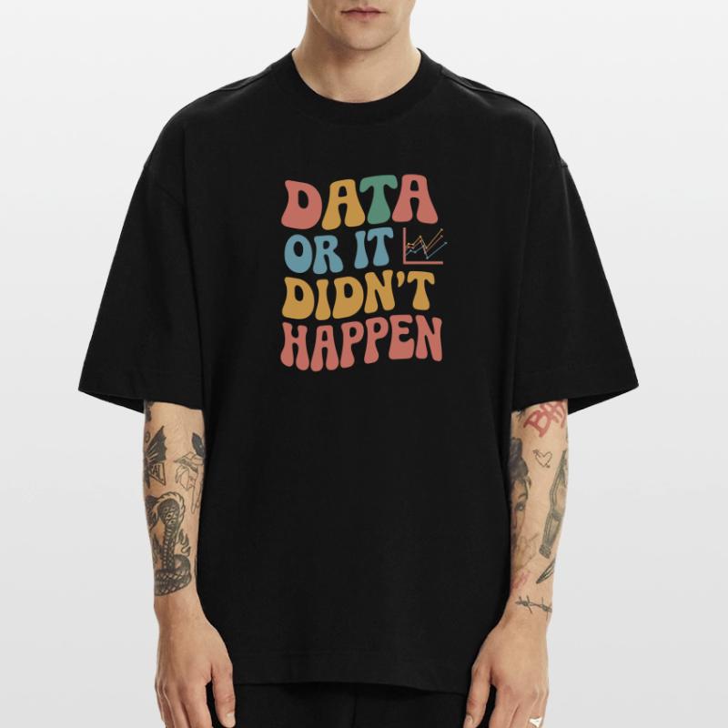 Data Analyst Data Scientist Data Engineer - T-shirt bio épais oversize fabriqué en UE