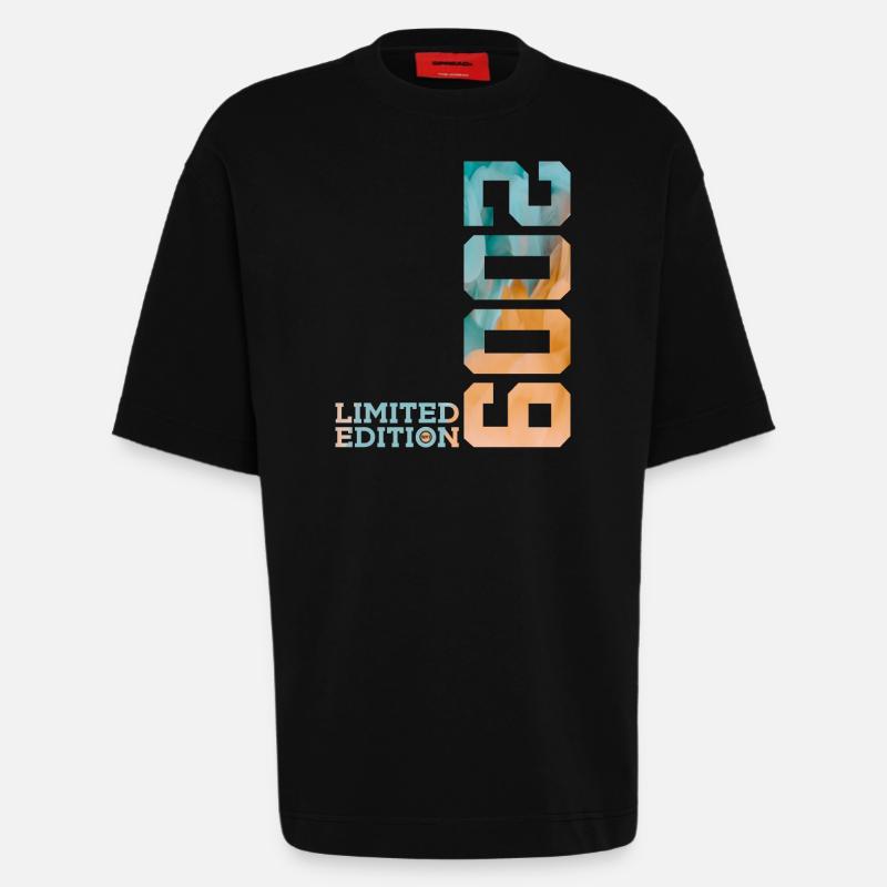 17E ANNIVERSAIRE ÉDITION LIMITÉE 2009 - T-shirt bio épais oversize fabriqué en UE - SOLID BLACK